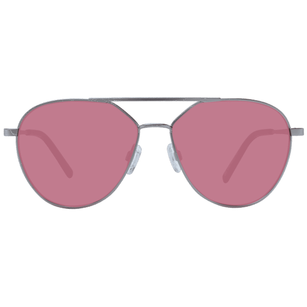 Serengeti Sonnenbrille SS555005 59 – Frontansicht mit Metall Rahmen und Rot Gläsern