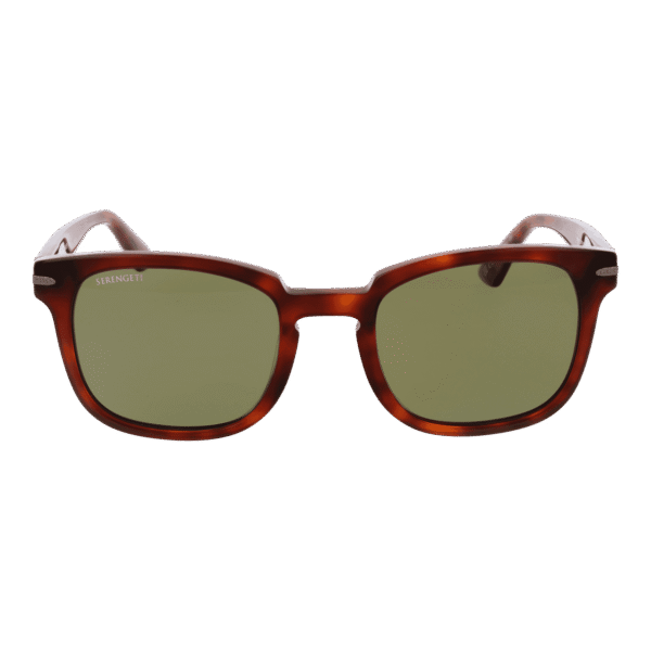Serengeti Sonnenbrille SS575003 Ethan – Frontansicht mit Azetat Rahmen und Grün Gläsern