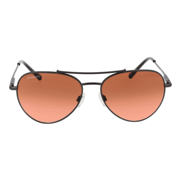 Serengeti Sonnenbrille SS599001 Pete – Frontansicht mit Metall Rahmen und Rot Gläsern
