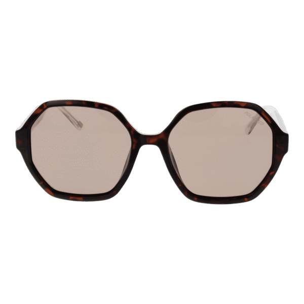 Skechers Sonnenbrille SE6358 5752H – Frontansicht mit Edelstahl Rahmen und Natur Gläsern