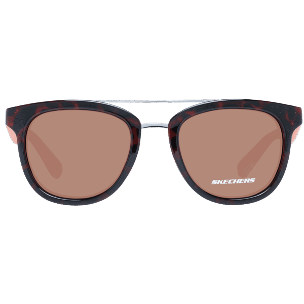 Skechers Sonnenbrille SE9079 4852H – Frontansicht mit Kunststoff Rahmen und Braun Gläsern