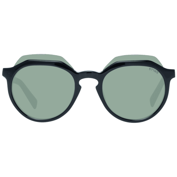 Sting Sonnenbrille SST197 490700 – Frontansicht mit Kunststoff Rahmen und Grün Gläsern