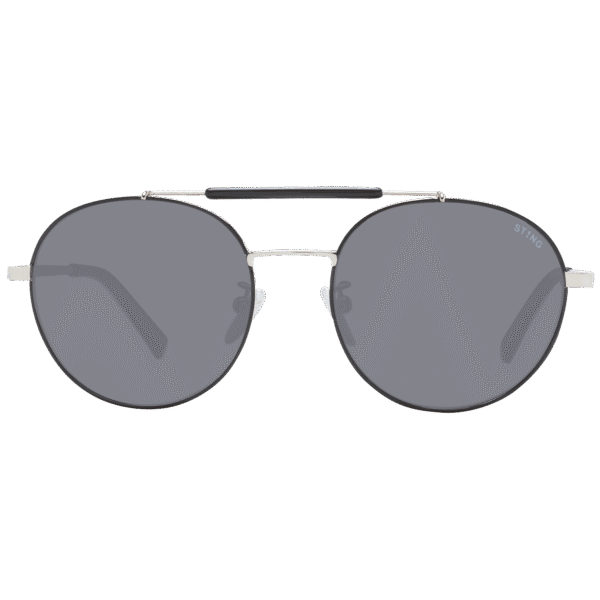 Sting Sonnenbrille SST305 530301 – Frontansicht mit Metall Rahmen und Grau Gläsern