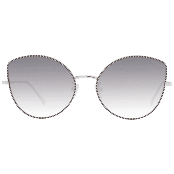 Sting Sonnenbrille SST313 560301 – Frontansicht mit Metall Rahmen und Grau Gläsern