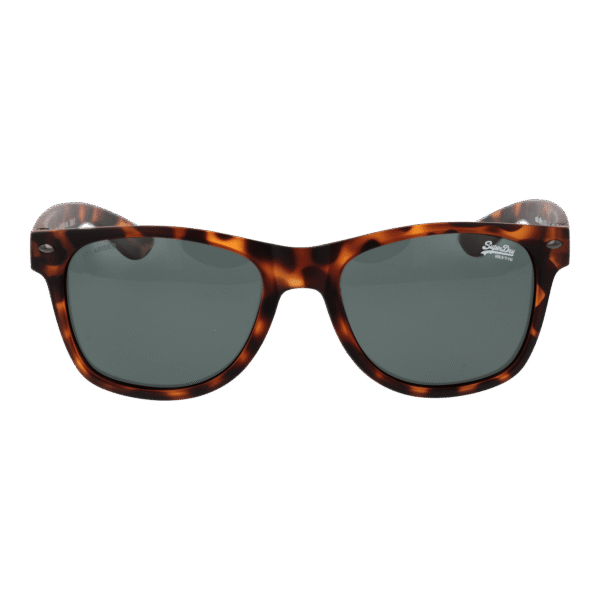 Superdry Sonnenbrille SDS-ALFIE 55102P – Frontansicht mit Polycarbonat Rahmen und Grün Gläsern
