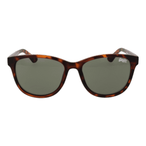 Superdry Sonnenbrille SDS-LIZZIE 55122 – Frontansicht mit Polycarbonat Rahmen und Grün Gläsern