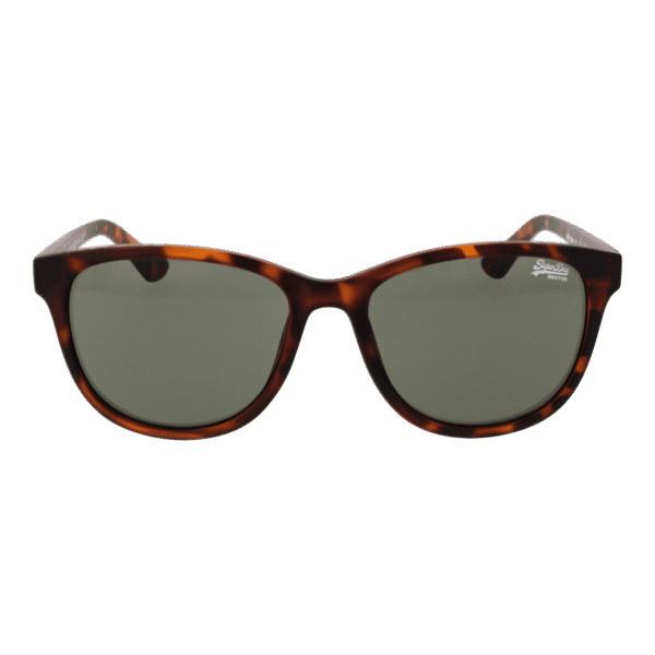 Superdry Sonnenbrille SDS-LIZZIE 55122 – Frontansicht mit Polycarbonat Rahmen und Grün Gläsern