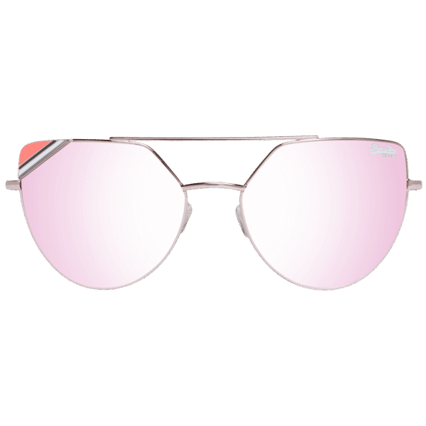 Superdry Sonnenbrille SDS Mikki 57272 – Frontansicht mit Metall Rahmen und Braun Gläsern