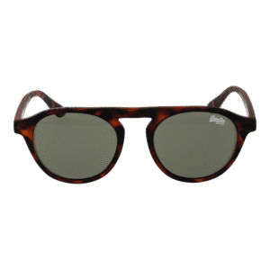 Superdry Sonnenbrille SDS-PALMSPRINGS 49102 – Frontansicht mit Polycarbonat Rahmen und Grün Gläsern