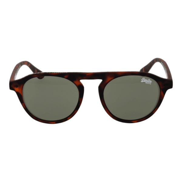 Superdry Sonnenbrille SDS-PALMSPRINGS 49102 – Frontansicht mit Polycarbonat Rahmen und Grün Gläsern