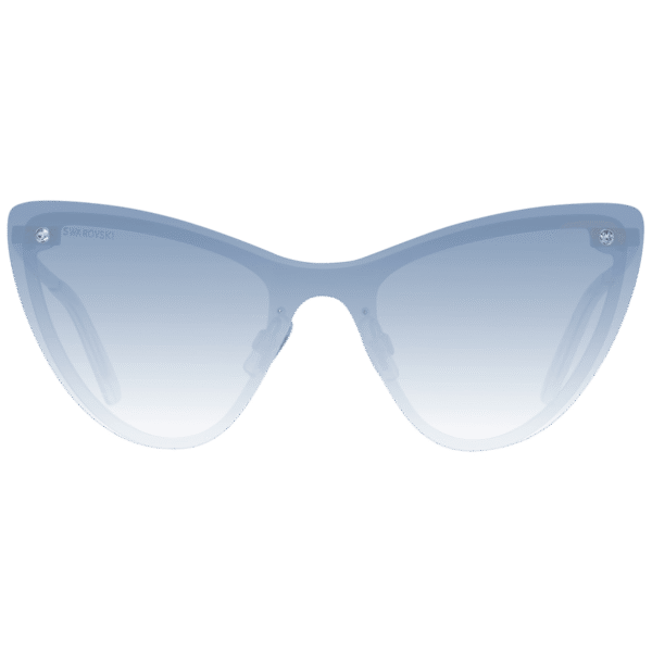 Swarovski Sonnenbrille SK0200 0084W – Frontansicht mit Metall Rahmen und Blau Gläsern