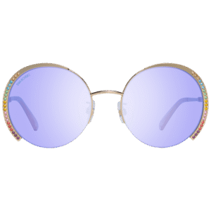 Swarovski Sonnenbrille SK0280-H 5632W – Frontansicht mit Metall Rahmen und Blau Gläsern