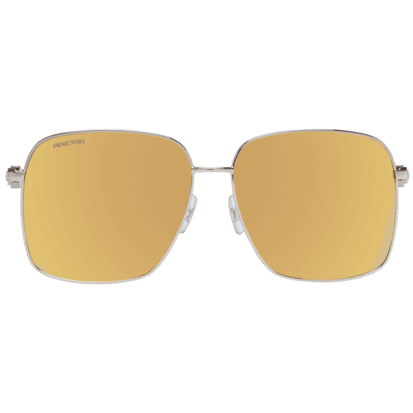 Swarovski Sonnenbrille SK0379-H 5932G – Frontansicht mit Metall Rahmen und Braun Gläsern