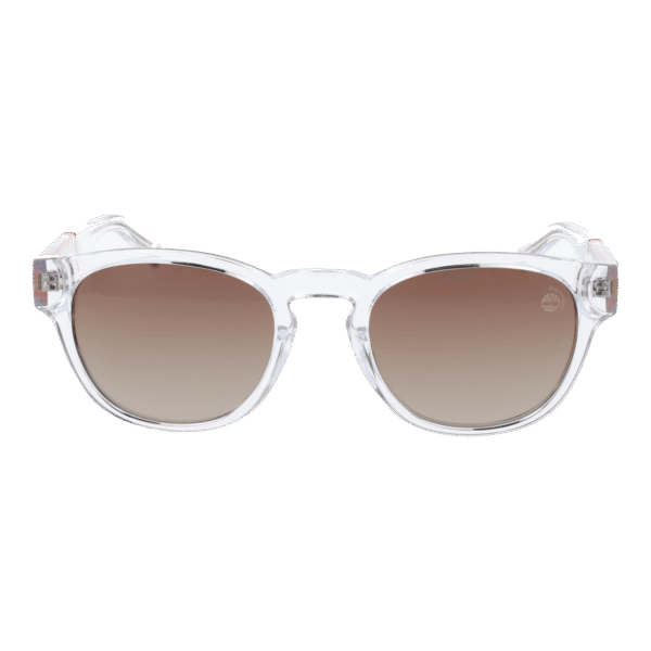 Timberland Sonnenbrille TB9334 5126H – Frontansicht mit Edelstahl Rahmen und Braun Gläsern