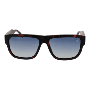 Timberland Sonnenbrille TB9337 5852D – Frontansicht mit Edelstahl Rahmen und Blau Gläsern