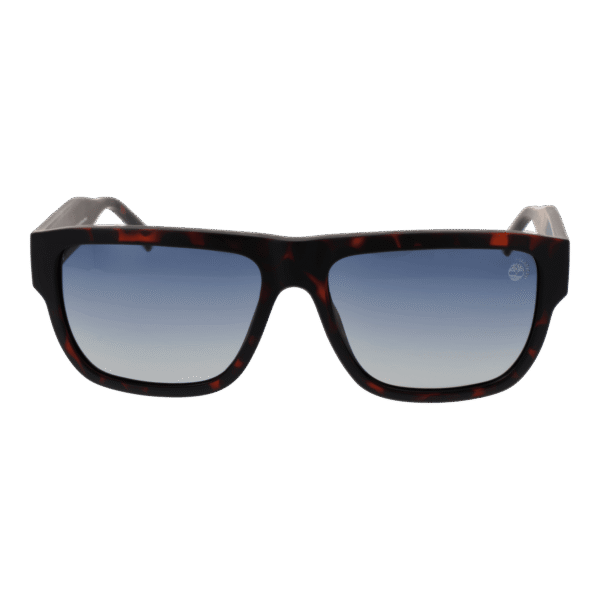 Timberland Sonnenbrille TB9337 5852D – Frontansicht mit Edelstahl Rahmen und Blau Gläsern