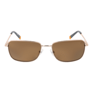 Timberland Sonnenbrille TB9338 5732H – Frontansicht mit Metall Rahmen und Braun Gläsern