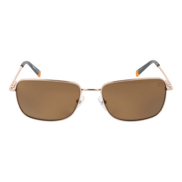 Timberland Sonnenbrille TB9338 5732H – Frontansicht mit Metall Rahmen und Braun Gläsern
