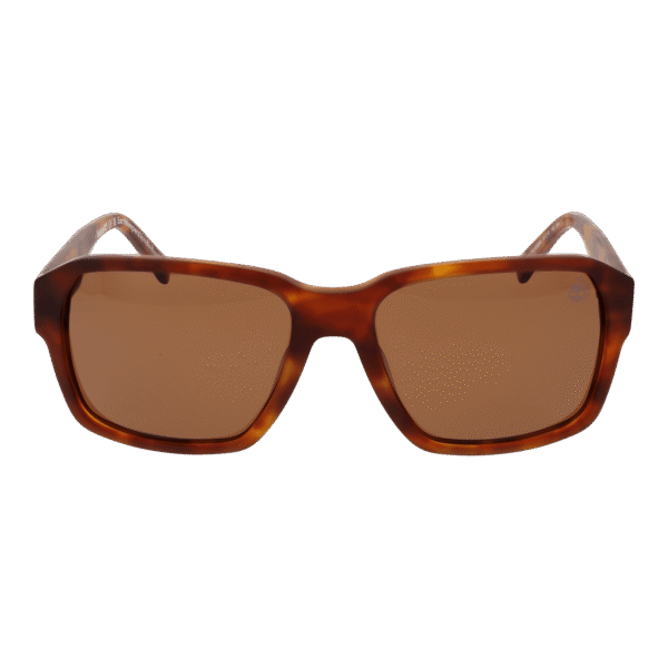 Timberland Sonnenbrille TB9343 5753H – Frontansicht mit Azetat Rahmen und Orange Gläsern