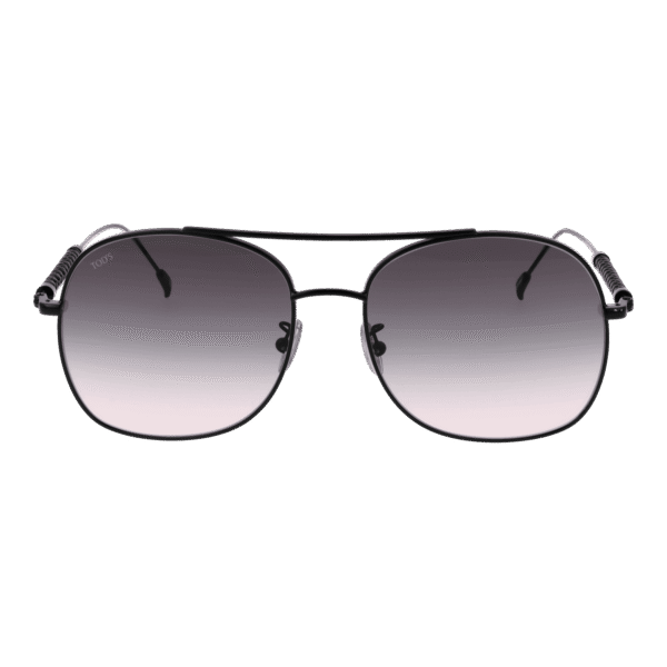 Tod's Sonnenbrille TO0357 5801B – Frontansicht mit Metall Rahmen und Grau Gläsern