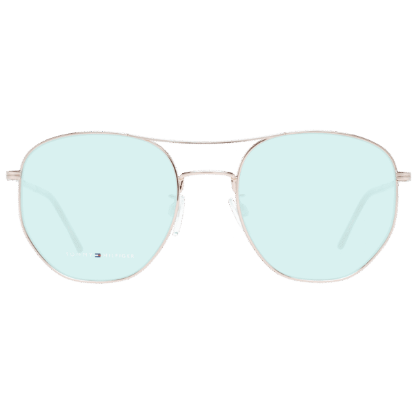 Tommy Hilfiger Sonnenbrille TH 1619/G/S 57DDBQT – Frontansicht mit Metall Rahmen und Grün Gläsern