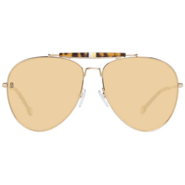 Tommy Hilfiger Sonnenbrille TH 1808/S 61J5GEG – Frontansicht mit Metall Rahmen und Braun Gläsern