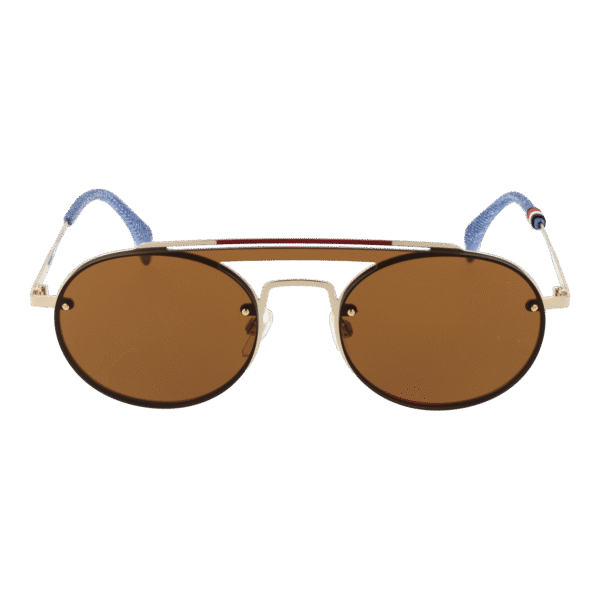 Tommy Hilfiger Sonnenbrille THF200 639 – Frontansicht mit Metall & Kunststoff Rahmen und Braun Gläsern