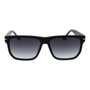 Trussardi Sonnenbrille TSM9002 57A02 – Frontansicht mit Azetat Rahmen und Grau Gläsern