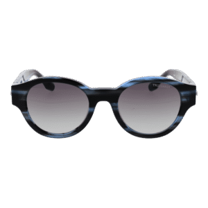 Trussardi Sonnenbrille TSM9008 51E02 – Frontansicht mit Azetat Rahmen und Grau Gläsern