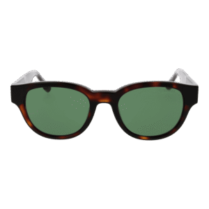 Trussardi Sonnenbrille TSM9009 50G21 – Frontansicht mit Azetat Rahmen und Grün Gläsern