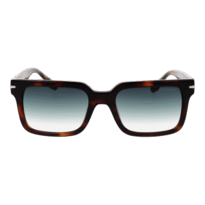 Trussardi Sonnenbrille TSM9019 56G23 – Frontansicht mit Azetat Rahmen und Türkis Gläsern
