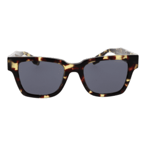 Trussardi Sonnenbrille TSM9026 52G21 – Frontansicht mit Azetat Rahmen und Grau Gläsern