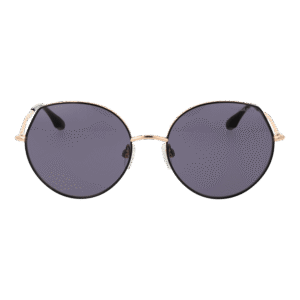 Trussardi Sonnenbrille TSW3011 5609A – Frontansicht mit Metall Rahmen und Lila Gläsern
