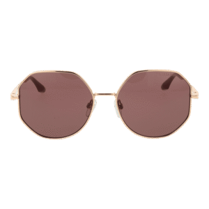 Trussardi Sonnenbrille TSW3012 5604A – Frontansicht mit Metall Rahmen und Rosa Gläsern