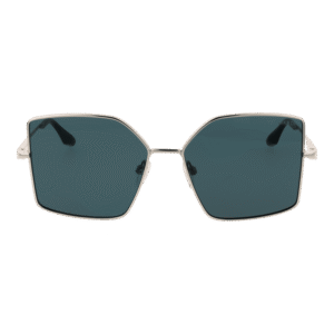 Trussardi Sonnenbrille TSW3013 5803A – Frontansicht mit Metall Rahmen und Türkis Gläsern