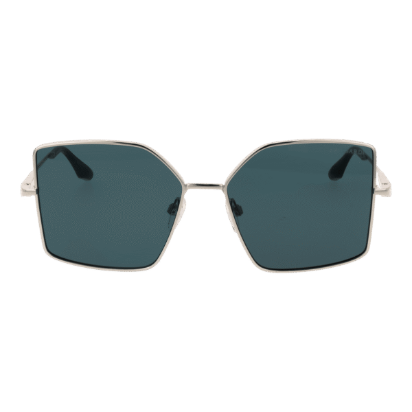 Trussardi Sonnenbrille TSW3013 5803A – Frontansicht mit Metall Rahmen und Türkis Gläsern