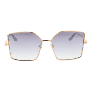 Trussardi Sonnenbrille TSW3013 5804A – Frontansicht mit Metall Rahmen und Lila Gläsern