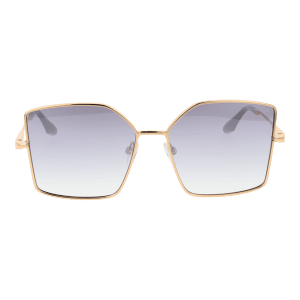 Trussardi Sonnenbrille TSW3013 5804A – Frontansicht mit Metall Rahmen und Lila Gläsern