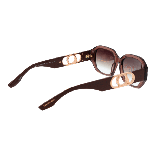 Rückansicht der Trussardi Sonnenbrille TSW9011 55T01 – Azetat Rahmen
