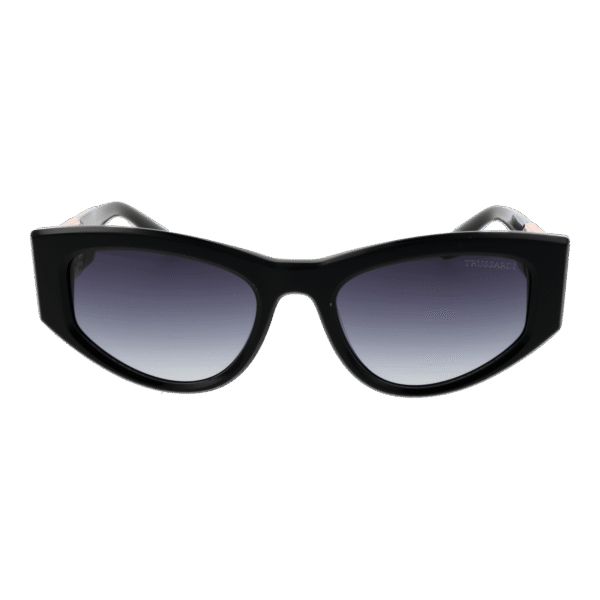 Trussardi Sonnenbrille TSW9013 54A02 – Frontansicht mit Azetat Rahmen und Grau Gläsern