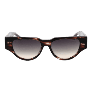 Trussardi Sonnenbrille TSW9035 54E01 – Frontansicht mit Azetat Rahmen und Grau Gläsern