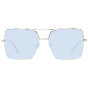 Web Sonnenbrille WE0210 5732V – Frontansicht mit Metall Rahmen und Blau Gläsern