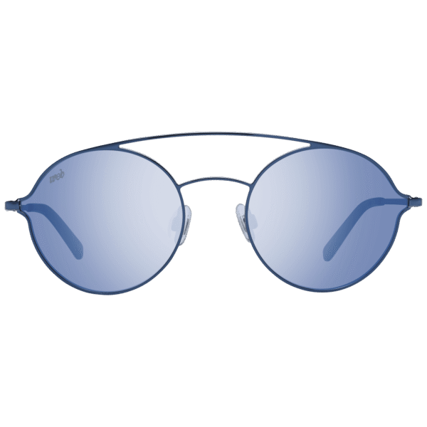 Web Sonnenbrille WE0220 5690X – Frontansicht mit Metall Rahmen und Blau Gläsern