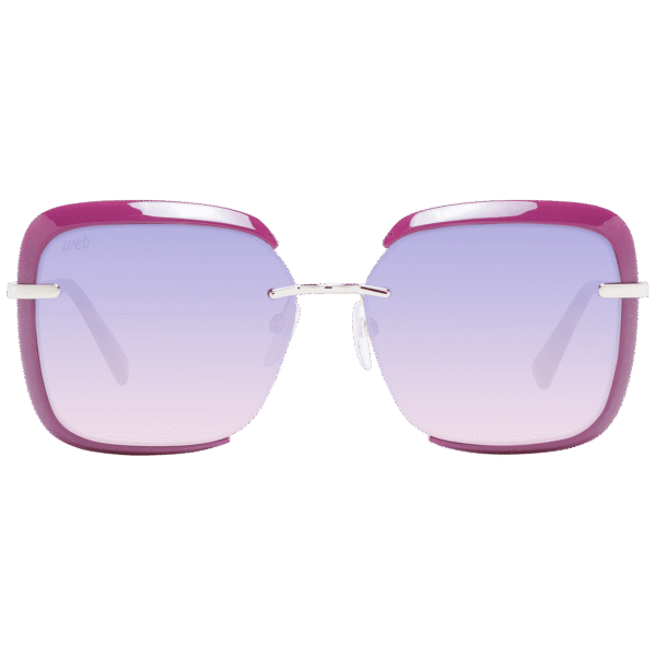 Web Sonnenbrille WE0284 5481Z – Frontansicht mit Metall & Kunststoff Rahmen und Lila Gläsern