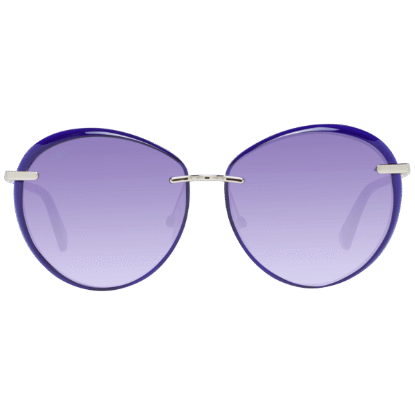 Web Sonnenbrille WE0297 5790W – Frontansicht mit Metall Rahmen und Blau Gläsern