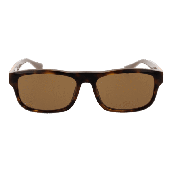 Web Sonnenbrille WE0371 5856J – Frontansicht mit Azetat Rahmen und Gold Gläsern