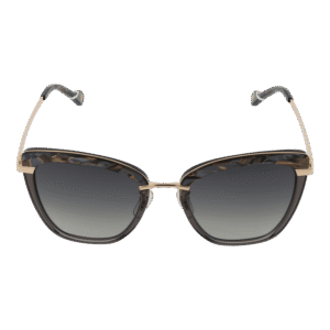 Yalea Sonnenbrille SYA025 539G6P – Frontansicht mit Metall Rahmen und Grau Gläsern