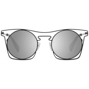 Yohji Yamamoto Sonnenbrille YY7005 49002 – Frontansicht mit Edelstahl Rahmen und Grau Gläsern
