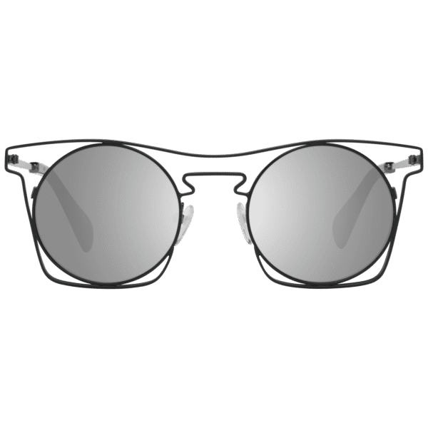 Yohji Yamamoto Sonnenbrille YY7005 49002 – Frontansicht mit Edelstahl Rahmen und Grau Gläsern
