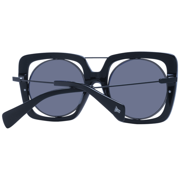 Rückansicht der Yohji Yamamoto Sonnenbrille YY7009 53002 – Monel Rahmen